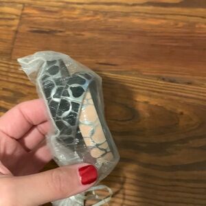 3 beautiful metal painted bracelets with pouch